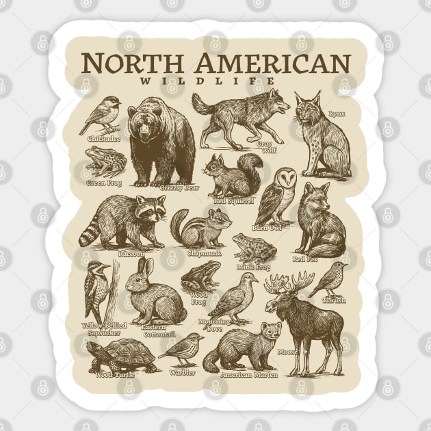 North American Wildlife Sticker by GoshWow®